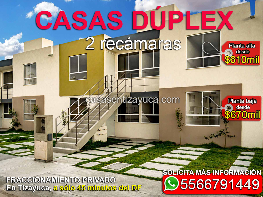 casas en venta en tizayuca hidalgo dúplex